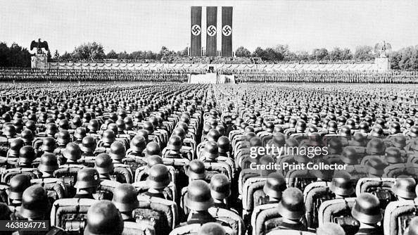 SS Guard on Parade at a Nazi Party rally in Nurmberg, late 1930s. SS Guard on Parade at a Nazi Party rally in Nurmberg, late 1930s.