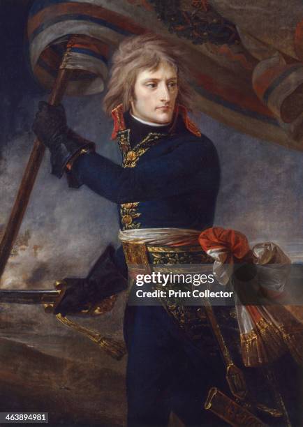 'General Bonaparte at Arcole, 17 November 1796', . Napoleon Bonaparte during his victory over the Austrians in Italy in November 1796. He enjoyed a...
