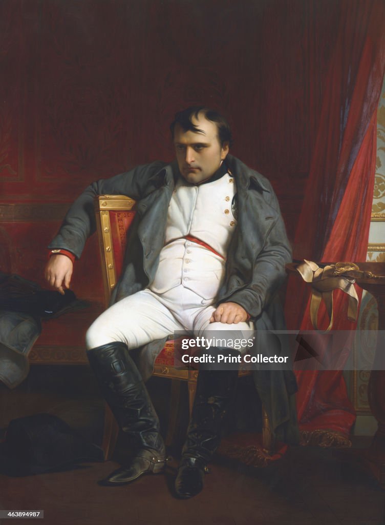 'Napoleon at Fontainebleau During the First Abdication - April 1814'. Artist: Paul Delaroche