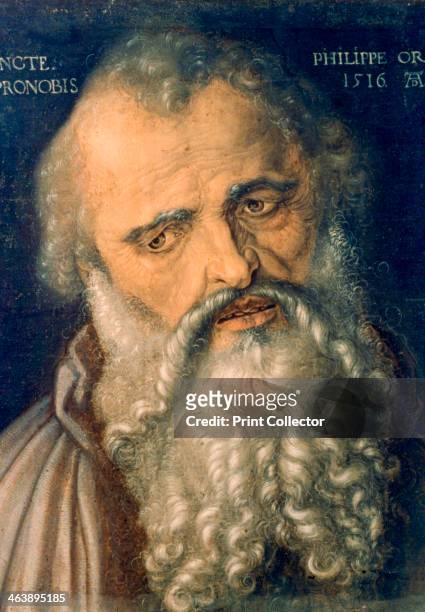'The Apostle Philip', 1516. St Philip, , was one of the first disciples to follow Jesus. From the Galleria degli Uffizi, Florence, Italy.