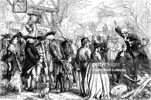 John and Charles Wesley preaching in the open air at Bristol, 1739 . John Wesley and his brother Charles were the founders of Methodism. The movement...