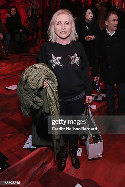 Debbie Harry attends the Marc Jacobs fashion show during Mercedes-Benz Fashion Week Fall 2015 at Park Avenue Armory on February 19, 2015 in New York...