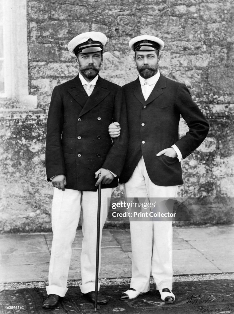 Tsar Nicholas II of Russia and King George V of Great Britain.