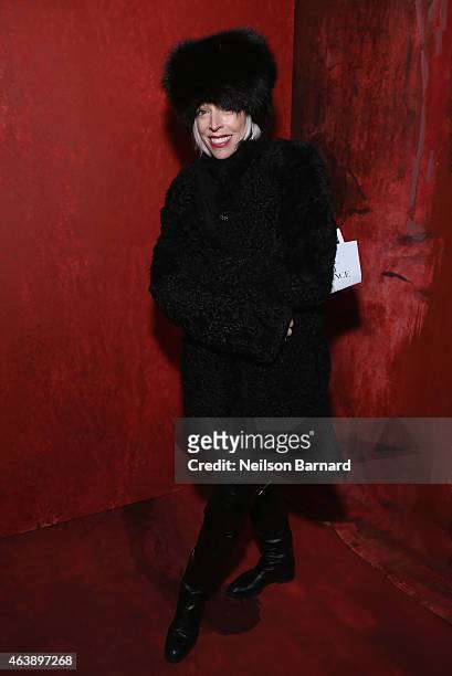 Linda Fargo attends the Marc Jacobs fashion show during Mercedes-Benz Fashion Week Fall 2015 at Park Avenue Armory on February 19, 2015 in New York...