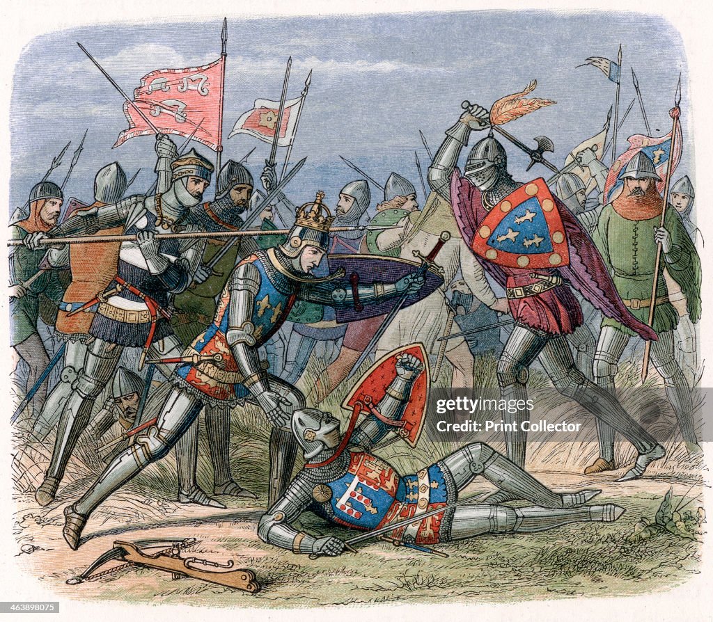 Battle of Crecy, France, August 1346 . A major engagement of the ...