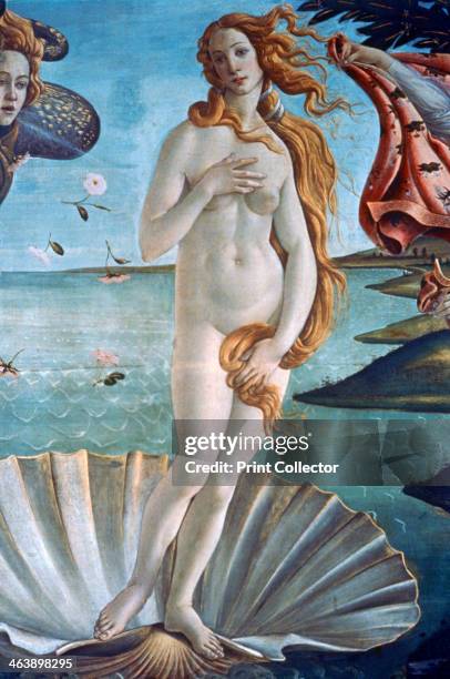 'The Birth of Venus' , c1485. From the collection of the Galleria degli Uffizi, Florence, Italy.