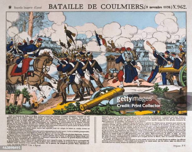 Battle of Coulmiers, Franco-Prussian War, 9th November 1870. The French defeated a Bavarian army at Coulmiers, enabling them to capture the nearby...