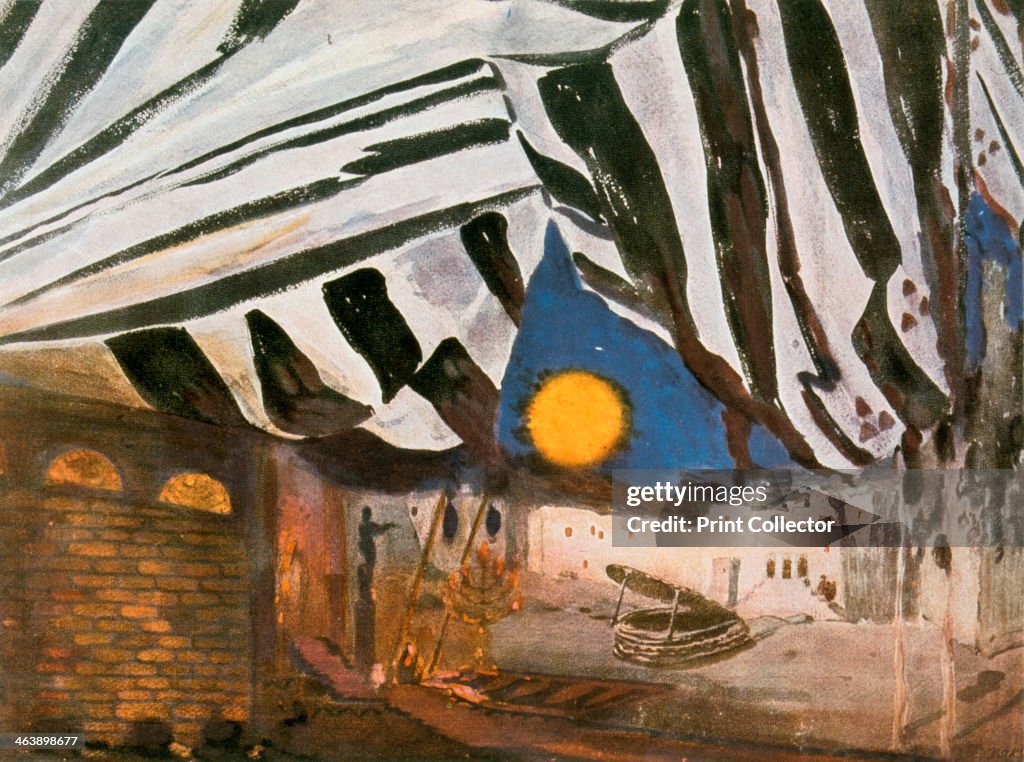 Set design for Oscar Wilde's Salome, late 19th/early 20th century. Artist: Leon Bakst