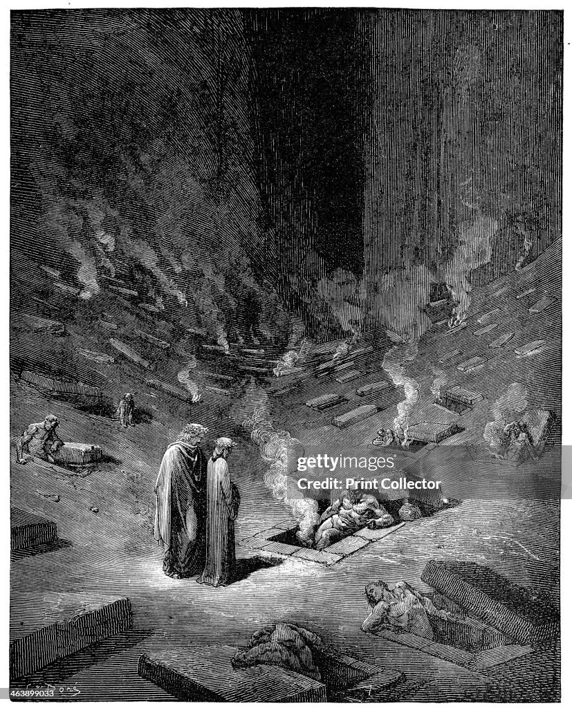 Hell: the city of Dis, Roman god of the underworld, 1863. Artist: Gustave Doré