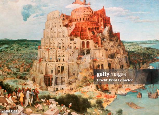 'Tower of Babel', 1563. The Tower of Babel was built by a united humanity in an attempt to reach Heaven. From the collection of the Kunsthistorisches...