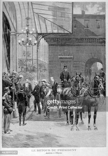 The return of Felix Faure, President of France, to Paris, after his visit to Russia, 1897. An illustration from Le Petit Journal, 12th September 1897.