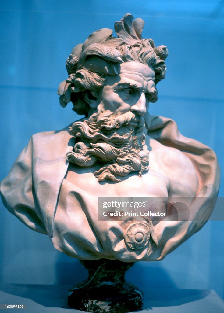 Neptune Rman God Neptune, Roman god of the oceans. Antique bust of Neptune, known as ...
