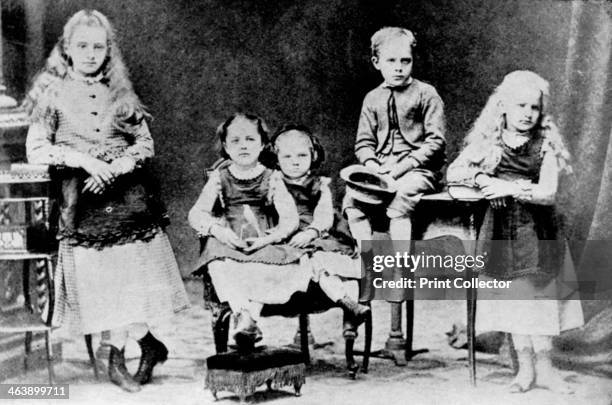 Children of the Sklodowski family, Polish, c1870-1875. Left to right: Zosia, Hela, Maria , Joseph and Bronya.