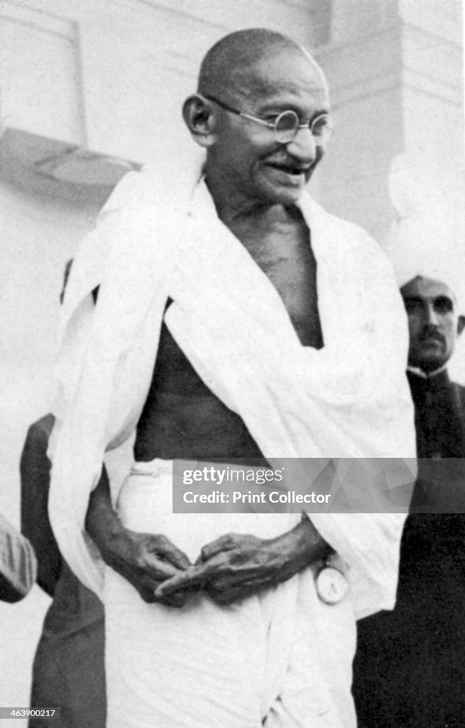 Mohondas Karamchand Gandhi (1869-1948), Indian Nationalist leader.