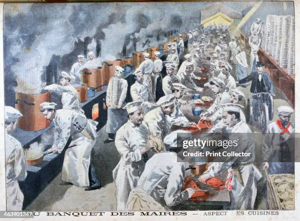 Mayor's Banquet, Paris, 1900. An illustration from Le Petit Journal, 30th September 1900.