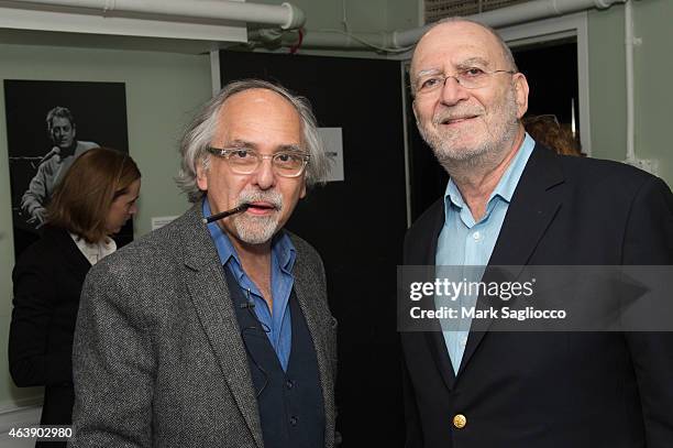 Art Spiegelman and Leonard Lopate attend the French Institute Alliance Francaise's "After Charlie: What's Next for Art, Satire and Censorship at...