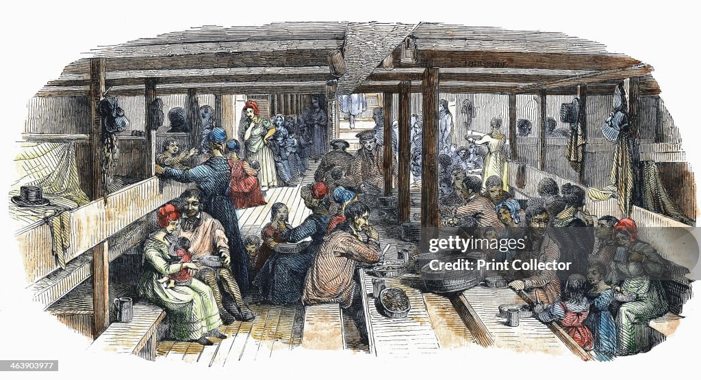 Emigrants British emigrants bound for Sydney, Australia, in quarters on the 'St ...