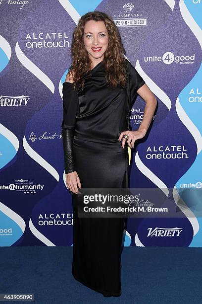 Actress Sanny Van Heteren attends the 2nd Annual unite4:humanity Presented By ALCATEL ONETOUCH at the Beverly Hilton Hotel on February 19, 2015 in...