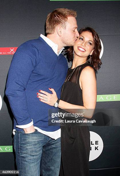 Tye Strickland and Melissa Rycroft attend the Matrix Biolage Cleansing Conditioner Launch Event at Crosby Street Hotel on February 19, 2015 in New...