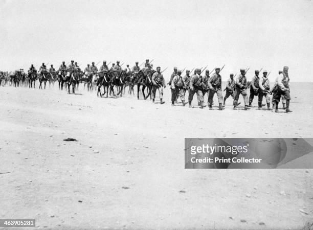 The French Foreign Legion on manoeuvres, Boudenib, Morocco, 1911.