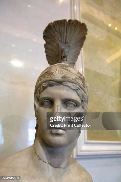 Head of Ares, God of War, early 2nd century. After the Greek original of the 420s BC, by Alkamenes. The equivalent of Ares in the Roman pantheon was...