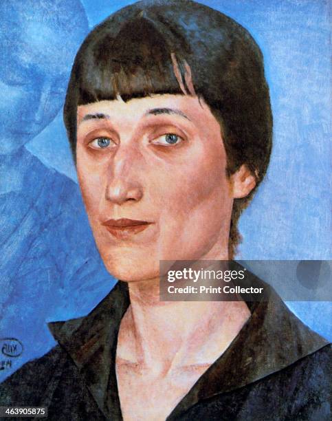 'Portrait of Anna Akhmatova', 1922. Anna Akhmatova was the pen name of the Russian poet Anna Andreevna Gorenko . From the collection of the State...