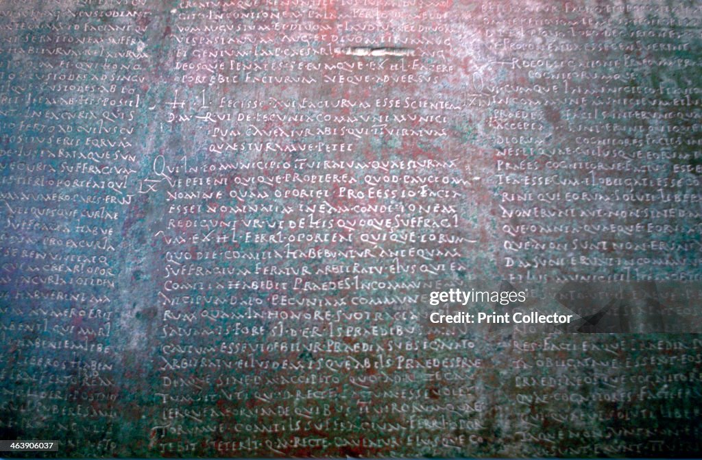 Roman Latin inscription on stone from Spain.