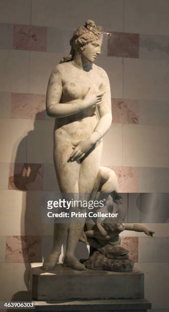 Statue of Aphrodite, Goddess of Beauty and Love. Roman, after a Greek original known as the Capitoline Venus type of 3rd-2nd century BC. The Roman...