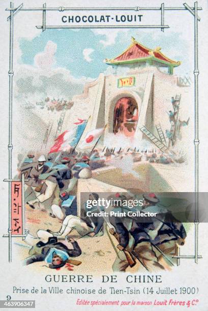 Capture of the Chinese city of Tientsin , Boxer Rebellion, 14 July 1900. The Boxer Uprising or Boxer Rebellion was a Chinese rebellion from November...