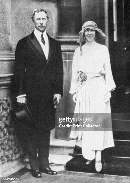 Albert I , King of the Belgians from 1909, with his consort, Queen Elisabeth . Albert and Elisabeth, a Bavarian princess, were married in 1900. After...