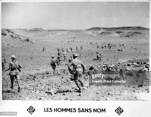 'Men without Name', 20th century. Soldiers of the French Foreign Legion on patrol in the desert. The French Foreign Legion was established in 1831 as...