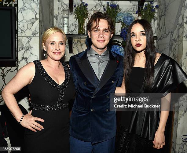 Actors Patricia Arquette, Ellar Coltrane and Lorelei Linklater attend VANITY FAIR and Chrysler Celebration of Richard Linklater and the cast of...