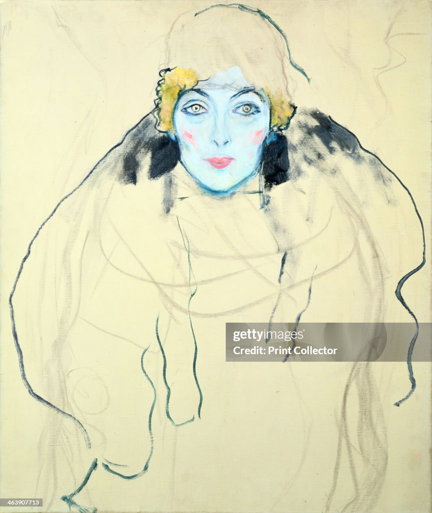 'Woman's Head' ('Frauenkopf'), 1917. Artist: Gustav Klimt