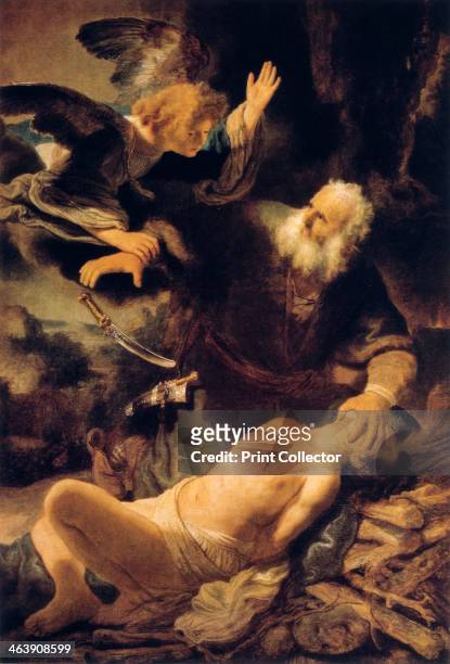 'The Sacrifice of Isaac', 1635. God ordered Abraham to sacrifice his son Isaac as a test of his faith . Abraham set out to carry out the command,...