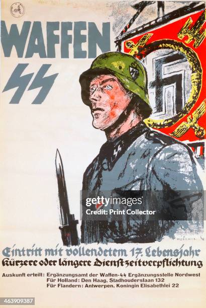 Recruitment poster for the Waffen SS, c1940-c1944.