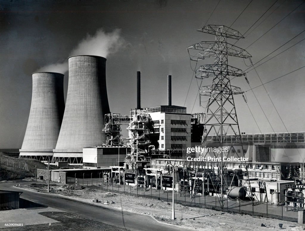 Calder Hall nuclear power station, Cumbria. Artist: UKAEA
