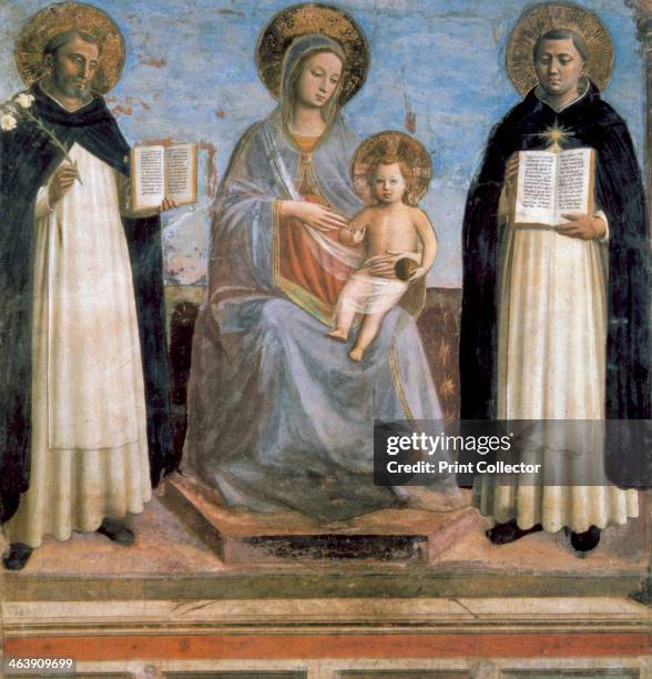 'Virgin and Child with St Anthony of Padua and St Thomas Aquinas', early 15th century. St Thomas Aquinas , called Doctor Angelicus, Italian...