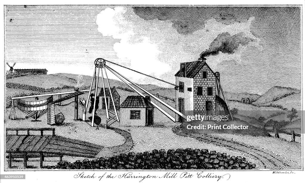 'Sketch of the Harrington Mill Pitt Colliery', County Durham, early 19th century. Artist: Middlemist