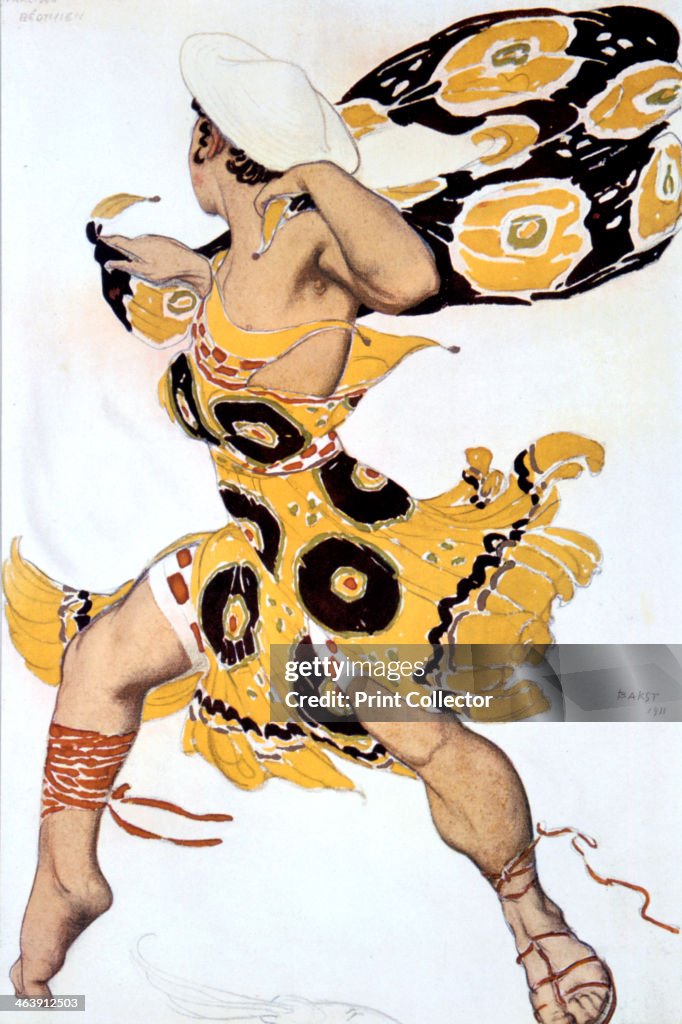 'Ephebe', costume design for a Ballets Russes production of Tcherepnin's Narcisse, 1911. Artist: Leon Bakst