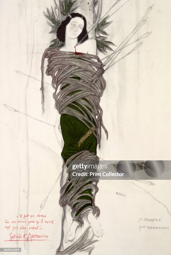 Costume design for the the ballet dancer Ida Rubinstein, 1911. Artist: Leon Bakst