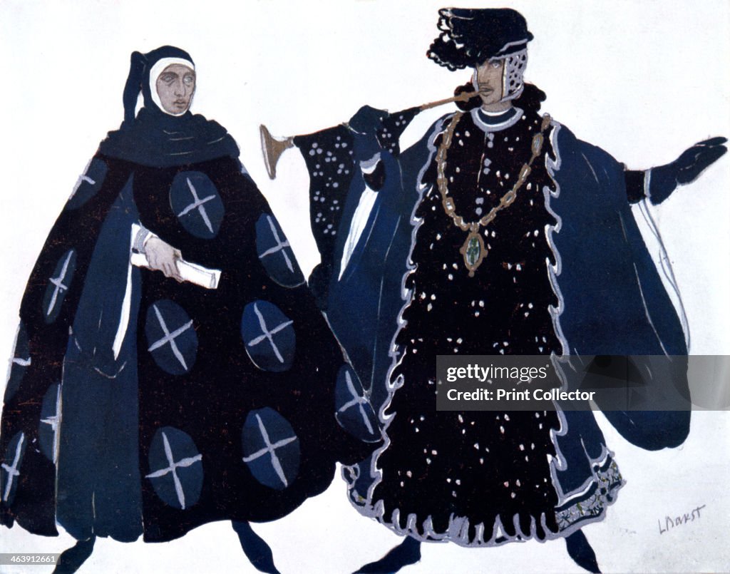 'Two Heralds', ballet costume design, 1911. Artist: Leon Bakst