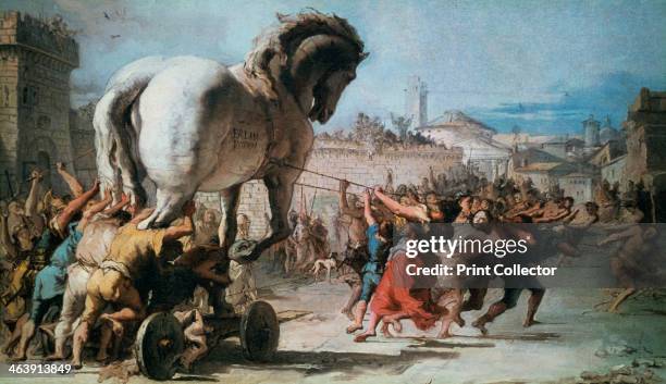 'The Procession of the Trojan Horse into Troy', c1760. From the National Gallery, London.