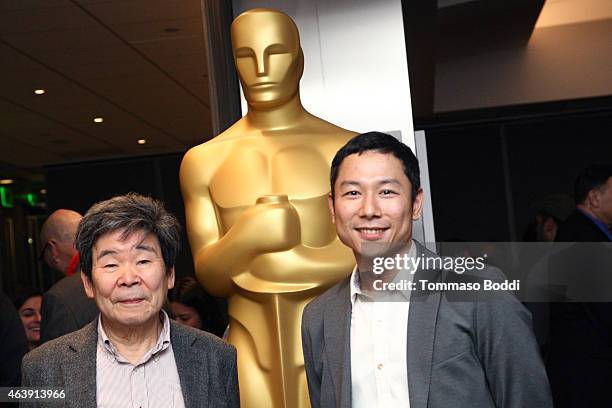 Nominees Isao Takahata and Yoshiaki Nishimura attend the 87th Annual Academy Awards Oscar Week Celebrates Animated Features at Samuel Goldwyn Theater...