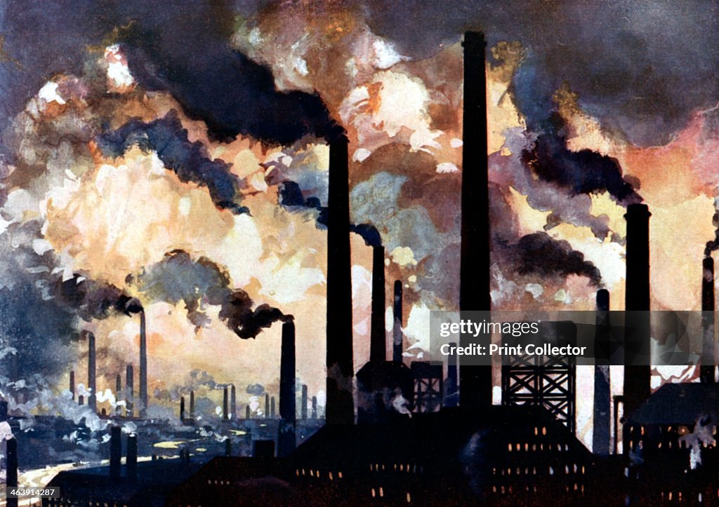 Industrial polltion, Sheffield, Yorkshire, c1925.