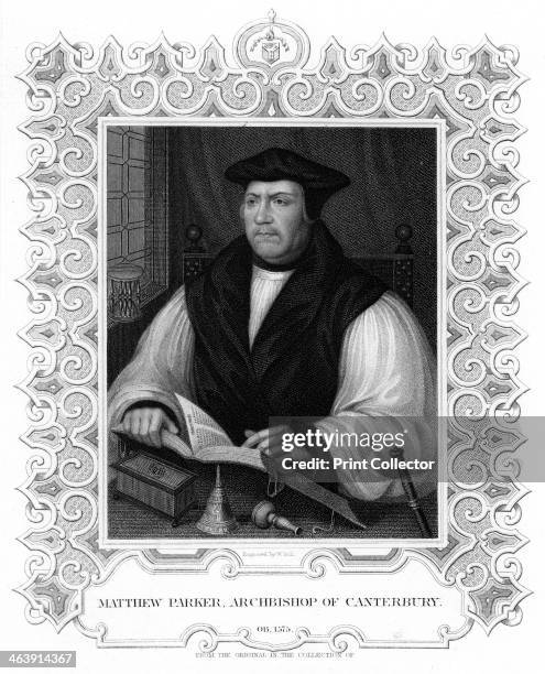 Matthew Parker, English prelate, 19th century. Parker was the second Anglican Archbishop of Canterbury from 1559.