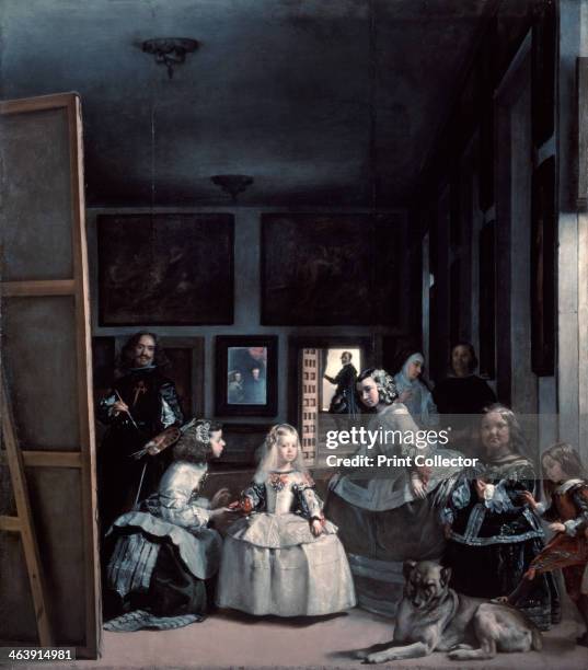 'Las Meninas' or 'The Family of Philip IV', 1656-1657. From the collection of the Museo del Prado, Madrid, Spain.