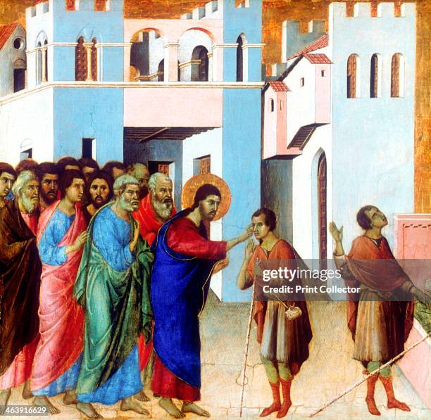 'Jesus Opens the Eyes of the Man born Blind', 1311. From the National Gallery, London. Artist: Duccio di Buoninsegna