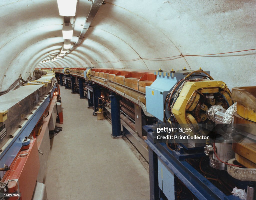 Particle accelerator tunnel, Cern, Geneva, 20th century.
