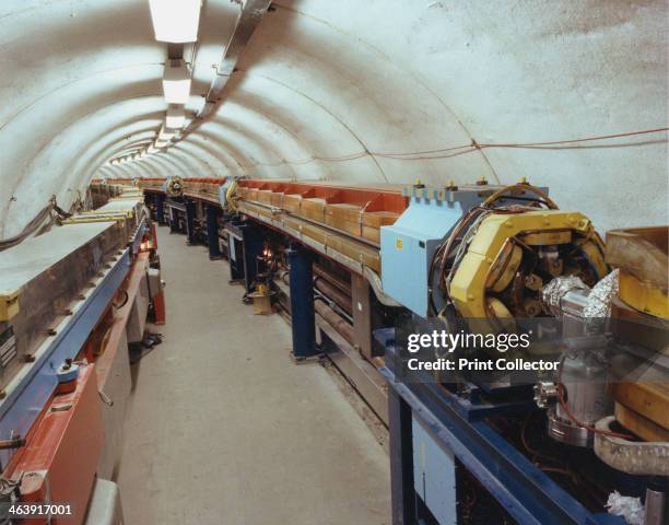 Particle accelerator tunnel, Cern, Geneva.