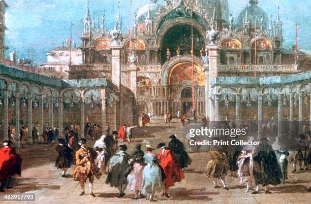 'The Feast of Ascension in the Piazza San Marco', c1775. The veduta, considered one of Guardi?s masterpieces, shows the Piazza San Marco decorated...